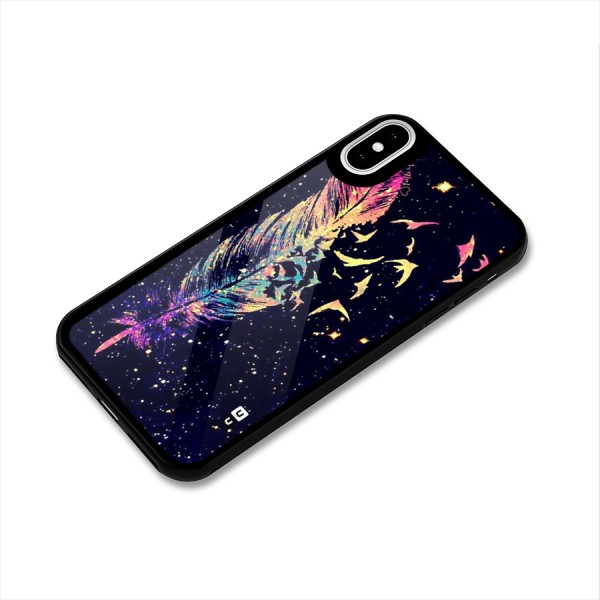 Feather Bird Fly Glass Back Case for iPhone X