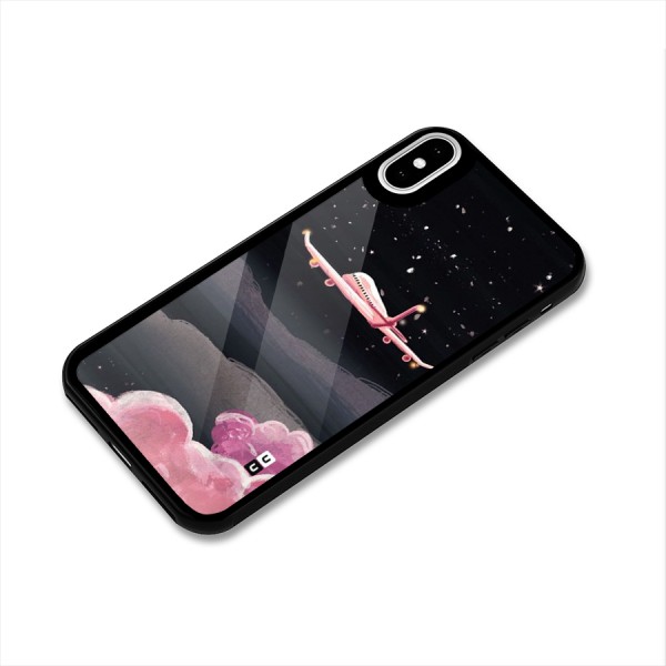 Fly Pink Glass Back Case for iPhone X