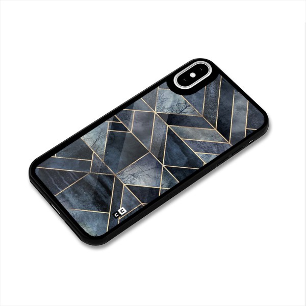 Forest Abstract Lines Glass Back Case for iPhone X