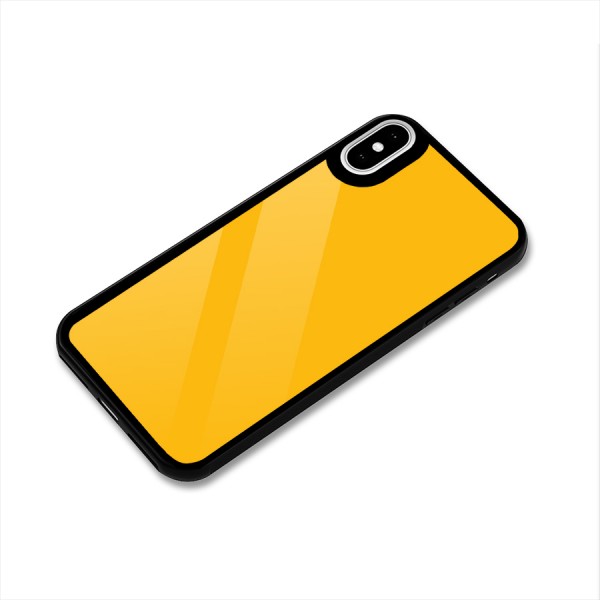 Gold Yellow Glass Back Case for iPhone X