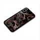Golden Maroon Beauty Glass Back Case for iPhone X