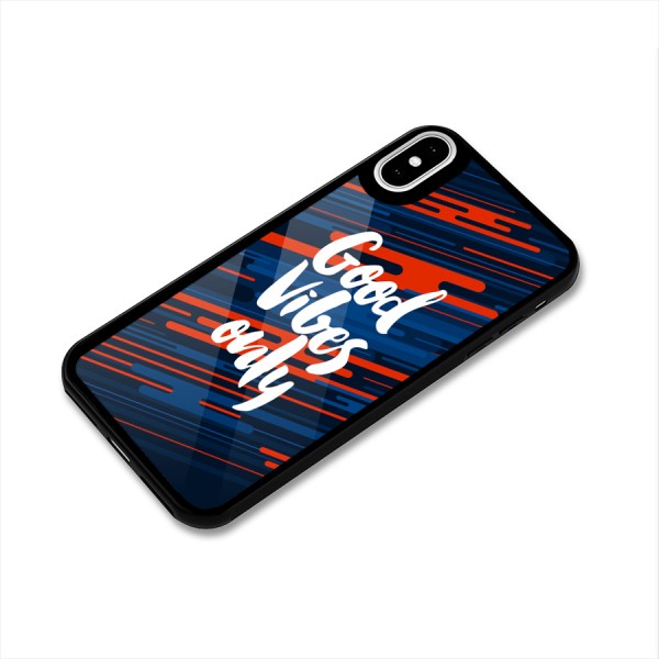 Good Vibes Only Glass Back Case for iPhone X