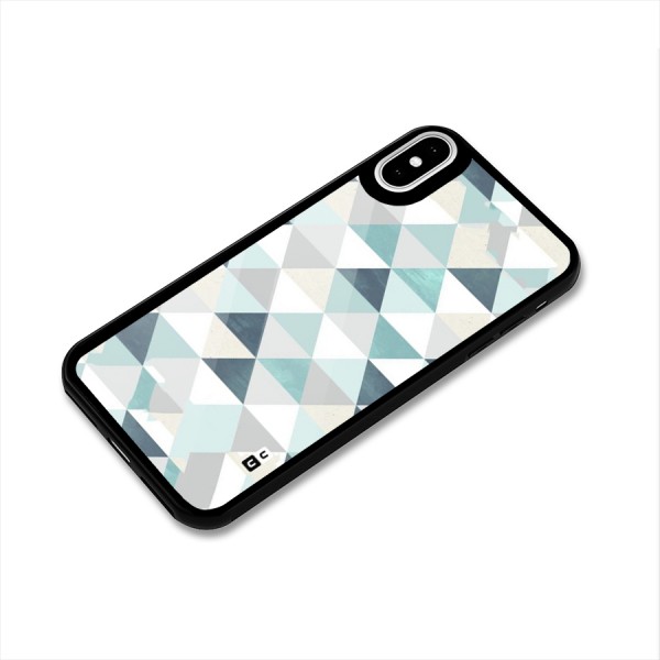 Green And Grey Pattern Glass Back Case for iPhone X