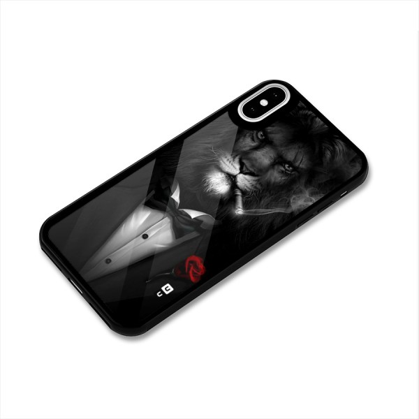 Lion Class Glass Back Case for iPhone X