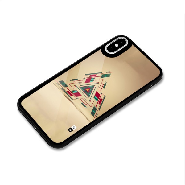 Maze Triangle Glass Back Case for iPhone X