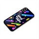 Multicolor Good Vibing Glass Back Case for iPhone X