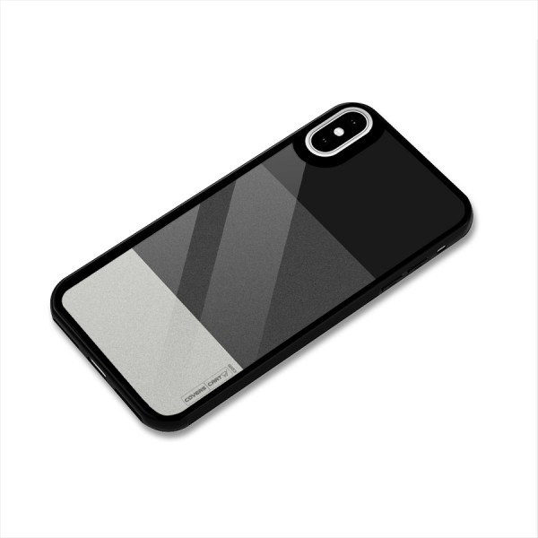 Pastel Black and Grey Glass Back Case for iPhone X