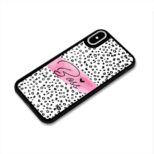 Polka Boss Glass Back Case for iPhone X