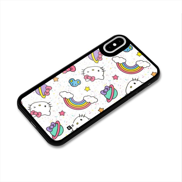 Rainbow Kit Tee Glass Back Case for iPhone X