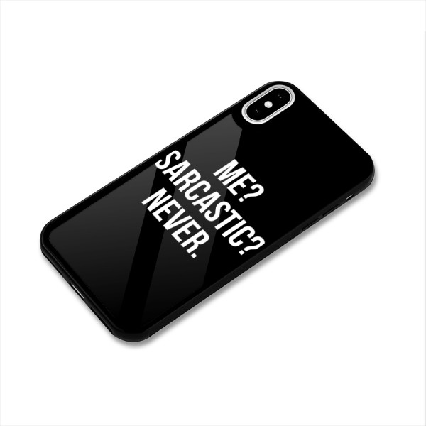 Sarcastic Quote Glass Back Case for iPhone X