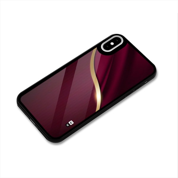 Smooth Maroon Glass Back Case for iPhone X
