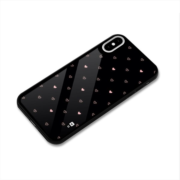 Tiny Little Pink Pattern Glass Back Case for iPhone X