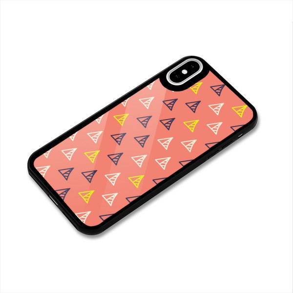 Triangular Boho Pattern Glass Back Case for iPhone X