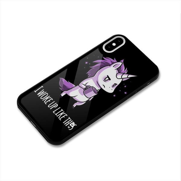 Unicorn Morning Glass Back Case for iPhone X