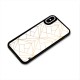 White Golden Zig Zag Glass Back Case for iPhone X