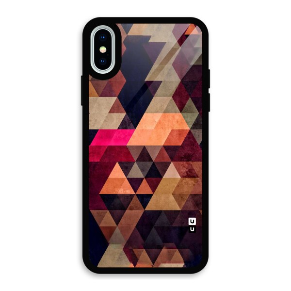 Abstract Beauty Triangles Glass Back Case for iPhone XS