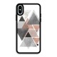 Abstract Diamond Pink Design Glass Back Case for iPhone XS