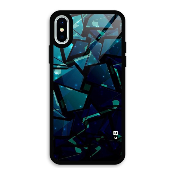 Abstract Glass Design Glass Back Case for iPhone XS