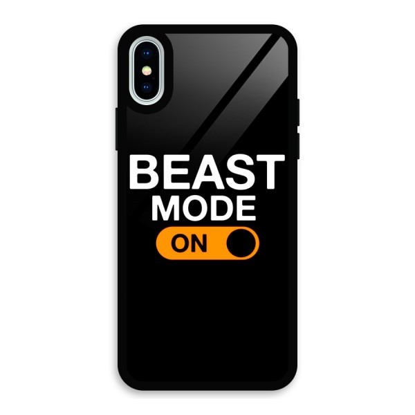 Beast Mode Switched On Glass Back Case for iPhone XS