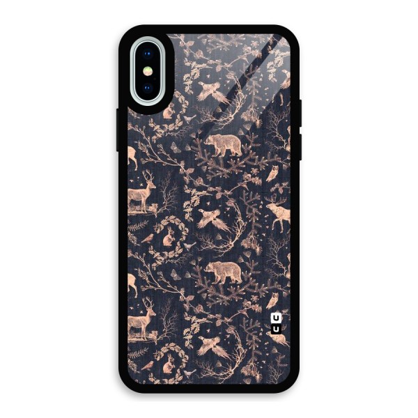 Beautiful Animal Design Glass Back Case for iPhone XS