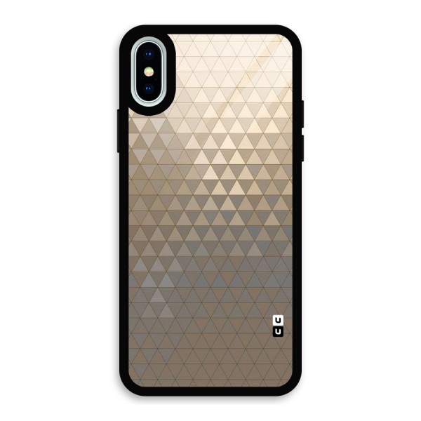 Beautiful Golden Pattern Glass Back Case for iPhone XS