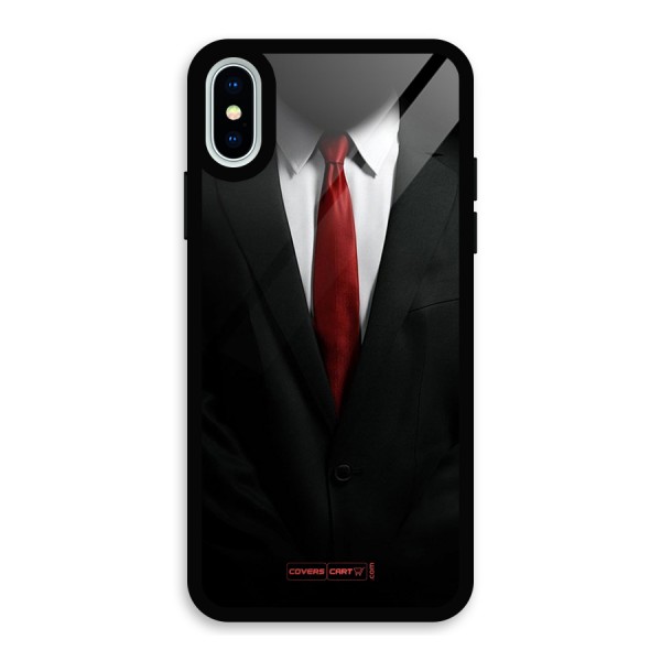 Classic Suit Glass Back Case for iPhone XS