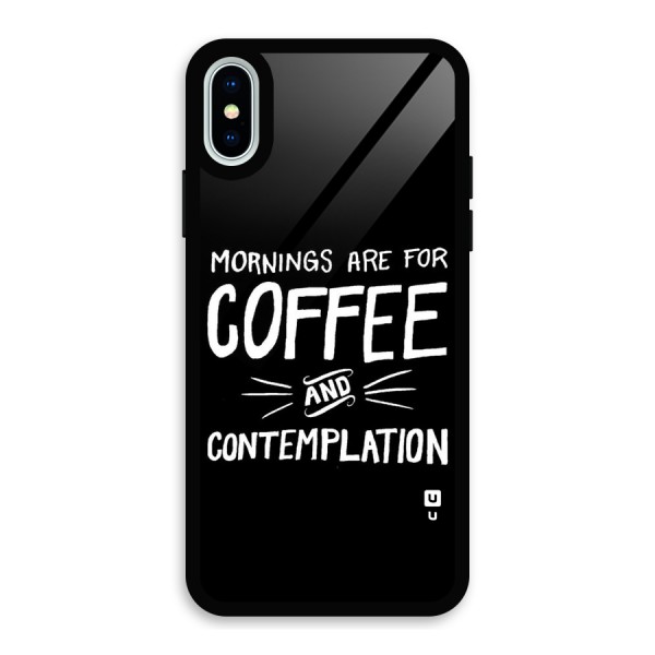 Coffee And Contemplation Glass Back Case for iPhone XS