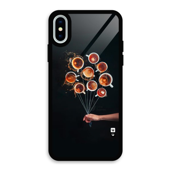 Coffee Balloon Glass Back Case for iPhone XS