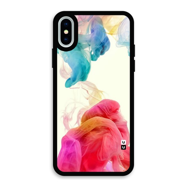 Colorful Splash Glass Back Case for iPhone XS