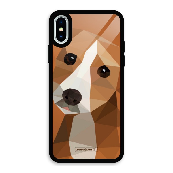 Cute Dog Glass Back Case for iPhone XS