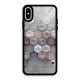 Cute Hexagonal Pattern Glass Back Case for iPhone XS