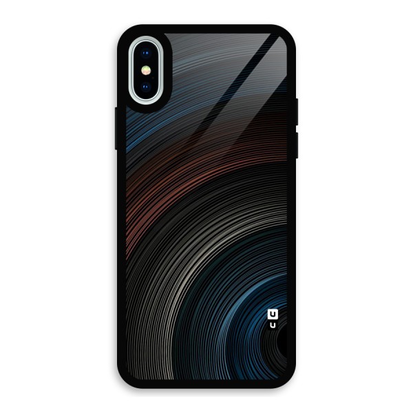 Dark Shade Swirls Glass Back Case for iPhone XS