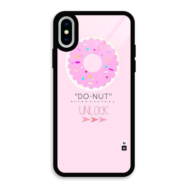 Do-Nut Unlock Glass Back Case for iPhone XS