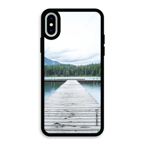 Dock River Glass Back Case for iPhone XS