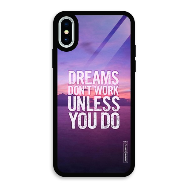 Dreams Work Glass Back Case for iPhone XS