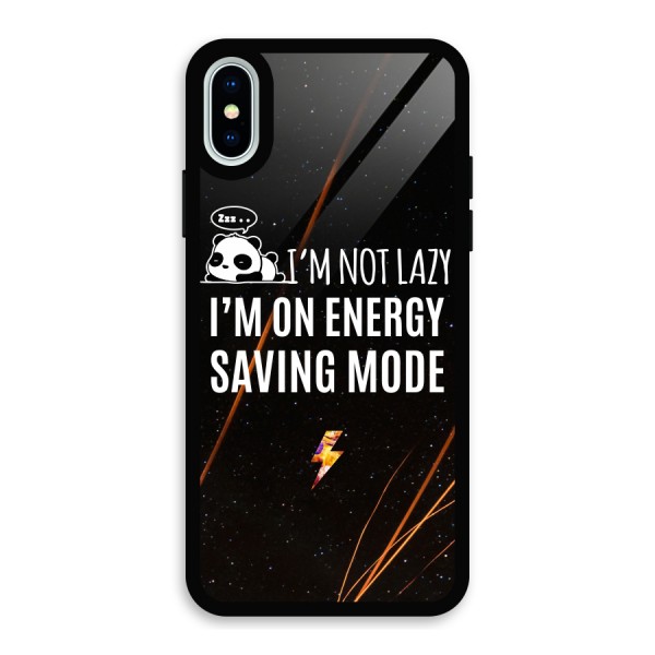 Energy Saving Mode Glass Back Case for iPhone XS