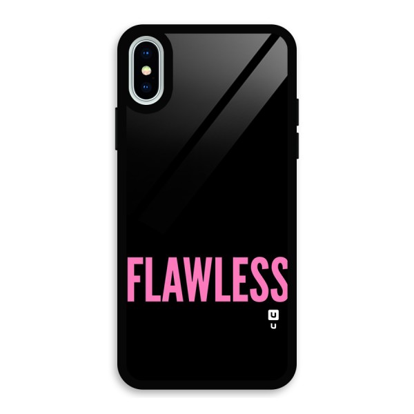 Flawless Pink Design Glass Back Case for iPhone XS