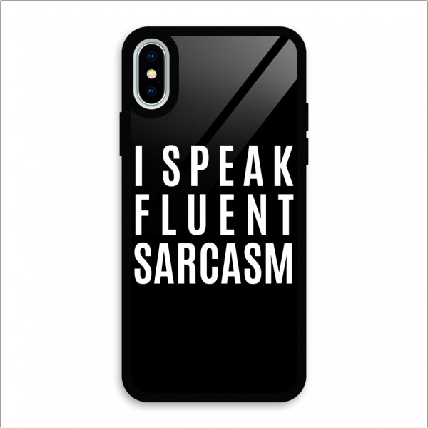 Fluent Sarcasm Glass Back Case for iPhone XS
