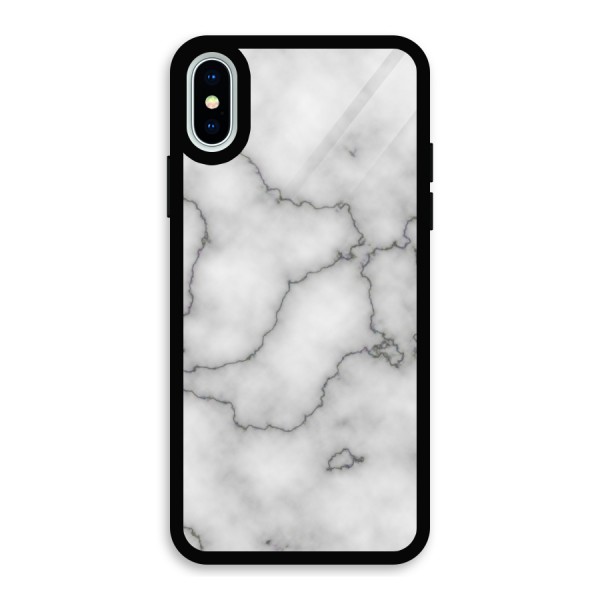 Grey Marble Glass Back Case for iPhone XS