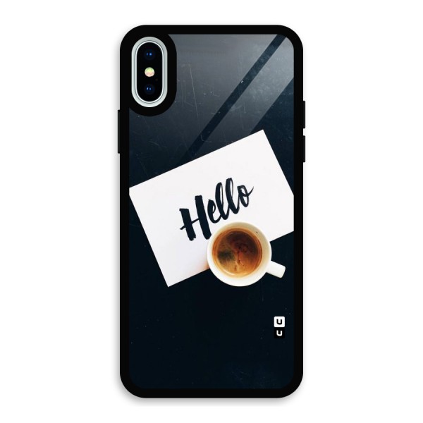 Hello Coffee Glass Back Case for iPhone XS