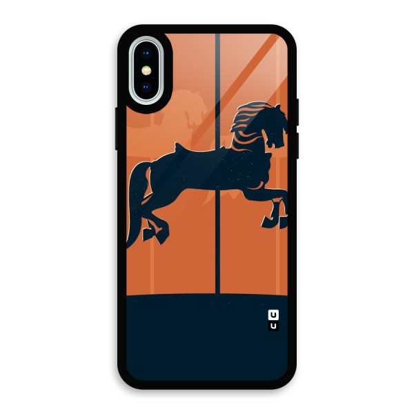 Horse Glass Back Case for iPhone XS