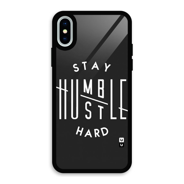 Hustle Hard Glass Back Case for iPhone XS
