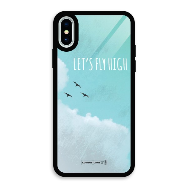 Lets Fly High Glass Back Case for iPhone XS