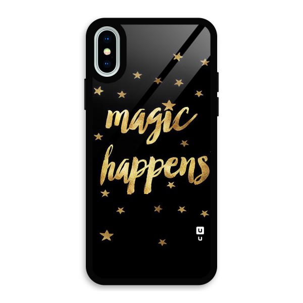 Magic Happens Glass Back Case for iPhone XS