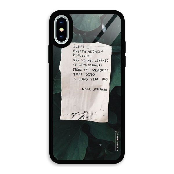 Memories Glass Back Case for iPhone XS