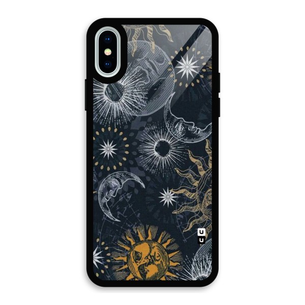 Moon And Sun Glass Back Case for iPhone XS
