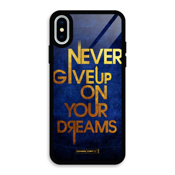 Never Give Up Glass Back Case for iPhone XS