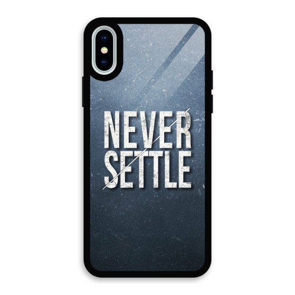 Never Settle Glass Back Case for iPhone XS