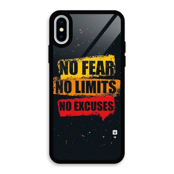 No Fear No Limits Glass Back Case for iPhone XS