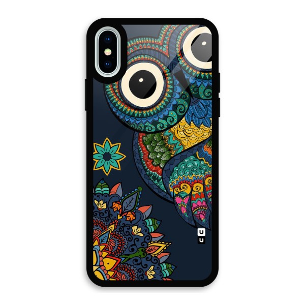 Owl Eyes Glass Back Case for iPhone XS